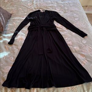 Michael Kors Flattering Very Black Long Sleeve Dress Machine Wash/Dry Flat